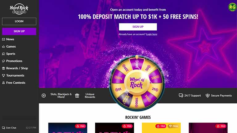 Hard Rock Casino Website